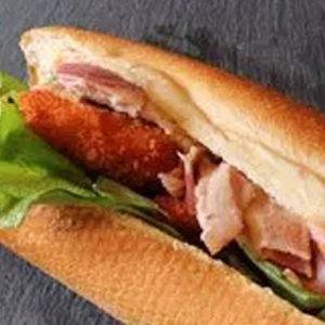 Chicken and Bacon Skewer Sandwich
