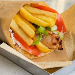 Chicken Skewer Pita Wrap
